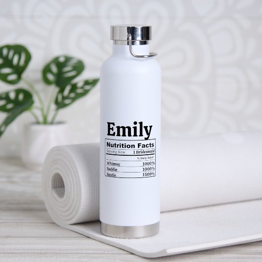 Customize Bridesmaid Personalize Bride Maid Honor Trinkflasche (Yoga (gedreht))