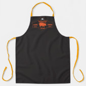 Customize Butcher Shop Hog Pig Orange Black Graphi Schürze (Vorderseite)