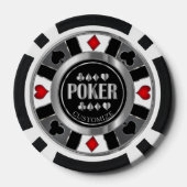 Customize Casino Poker Chip - Las Vegas - Red (Rückseite)