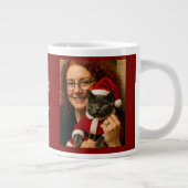 Customize ,Christmas Cat Owner Photo Specialty Mug Jumbo-Tasse (Rechts)