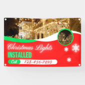 Customize Christmas Lights Decorations Installed Banner (Horizontal)
