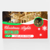 Customize Christmas Lights Decorations Installed Banner (Horizontal)