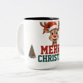 Customize Christmas mug gift Zweifarbige Tasse (Vorderseite Links)