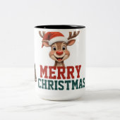 Customize Christmas mug gift Zweifarbige Tasse (Mittel)