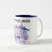 Customize Christmas Mug – Jolly Holly Design Zweifarbige Tasse (VorderseiteRechts)