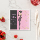 Customize Classy Birthday for Her Serviette (Beispiel)