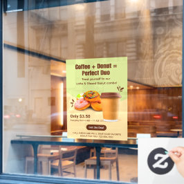 Customize Coffee And Donuts The Perfect Duo Fensteraufkleber