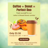 Customize Coffee And Donuts The Perfect Duo Fensteraufkleber (Blatt 3)