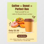 Customize Coffee And Donuts The Perfect Duo Fensteraufkleber (Blatt)