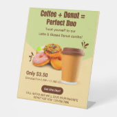Customize Coffee And Donuts The Perfect Duo Sockelschild (Vorderseite)