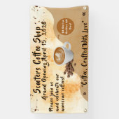 Customize Coffee Shop Grand Opening Special Day  Banner (Vertikal)