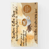 Customize Coffee Shop Grand Opening Special Day  Banner (Vertikal)