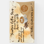 Customize Coffee Shop Grand Opening Special Day  Banner (Vertikal)