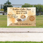 Customize Coffee Shop Grand Opening Special Day  Banner (InSitu)
