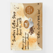 Customize Coffee Shop Grand Opening Special Day  Banner (Vertikal)