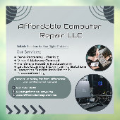 Customize Computer Repair Shop Promotional  Fensteraufkleber (Blatt 3)