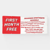 Customize Detailed Apartments For Rent First Month Banner (Horizontal)