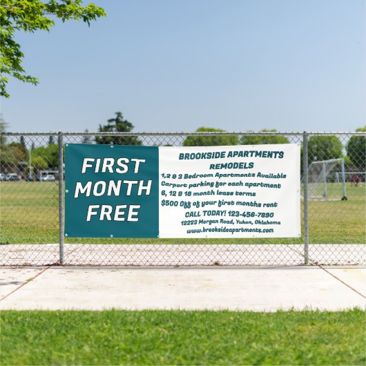 Customize Detailed Apartments For Rent First Month Banner (InSitu)