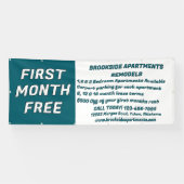 Customize Detailed Apartments For Rent First Month Banner (Horizontal)
