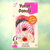 Customize Donuts Beige Pink Promotion Fensteraufkleber (Blatt 3)