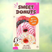 Customize Donuts Beige Pink Promotion Fensteraufkleber (Blatt 3)