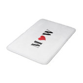 Customize Ehepaar A Loves B red heart Badematte (Schrägansicht)