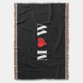 Customize Ehepaar A Loves B red heart Decke (Vorderseite Vertikal)