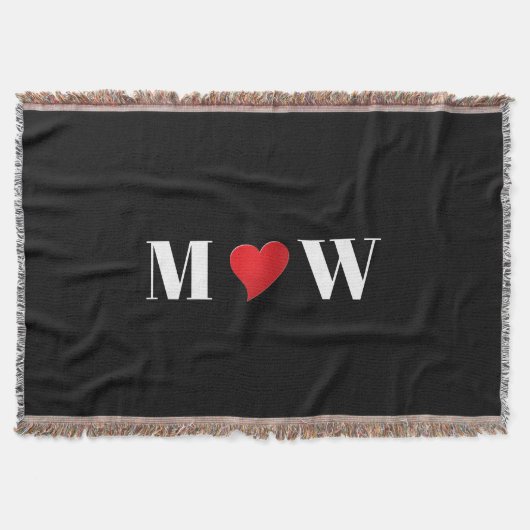 Customize Ehepaar A Loves B red heart Decke (Vorderseite)