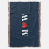 Customize Ehepaar A Loves B red heart Decke (Vorderseite Vertikal)
