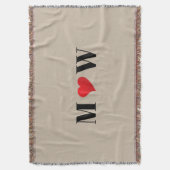 Customize Ehepaar A Loves B red heart Decke (Vorderseite Vertikal)