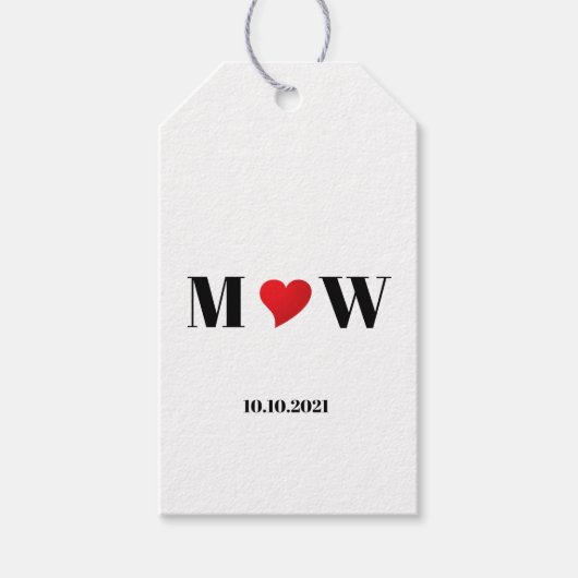 Customize Ehepaar A Loves B red heart Geschenkanhänger (Vorderseite)