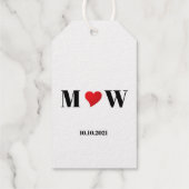 Customize Ehepaar A Loves B red heart Geschenkanhänger (Rückseite)