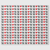 Customize Ehepaar A Loves B red heart Geschenkpapier (Flach)