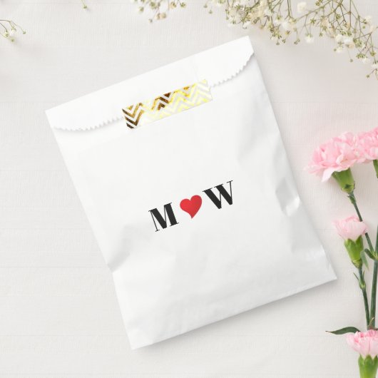 Customize Ehepaar A Loves B red heart Geschenktütchen (Versiegelt)