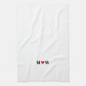 Customize Ehepaar A Loves B red heart Geschirrtuch (Vertikal)