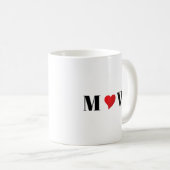 Customize Ehepaar A Loves B red heart Kaffeetasse (VorderseiteRechts)
