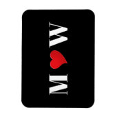 Customize Ehepaar A Loves B red heart Magnet (Vertikal)