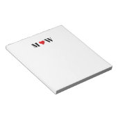 Customize Ehepaar A Loves B red heart Notizblock (angewinkelt)