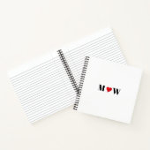 Customize Ehepaar A Loves B red heart Notizblock (Innenseite)