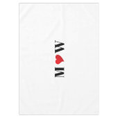 Customize Ehepaar A Loves B red heart Tischdecke (Vorderseite)
