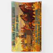 Customize Farm Fall Harvest Horse Drawn Wagon Ride Banner (Vertikal)