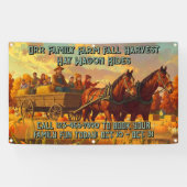 Customize Farm Fall Harvest Horse Drawn Wagon Ride Banner (Horizontal)