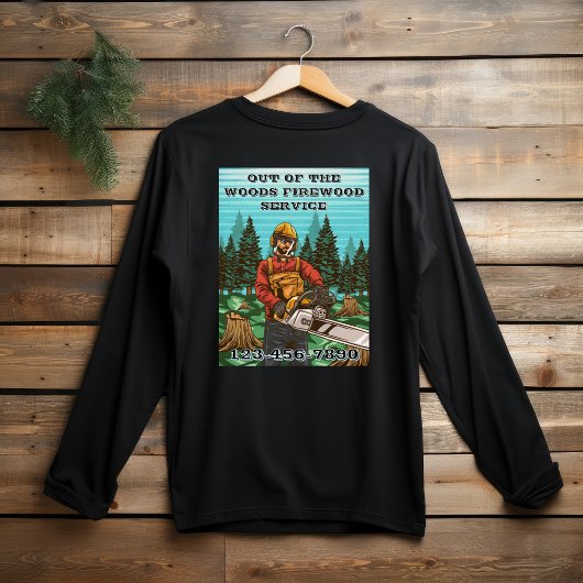 Customize Firewood Sales Business Promotional T-Shirt
