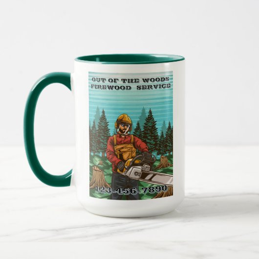 Customize Firewood Service Business Promotional Tasse (Links)