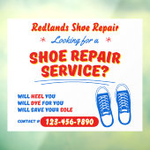 Customize Funny Shoe Repair Service Promo Fensteraufkleber (Blatt 3)