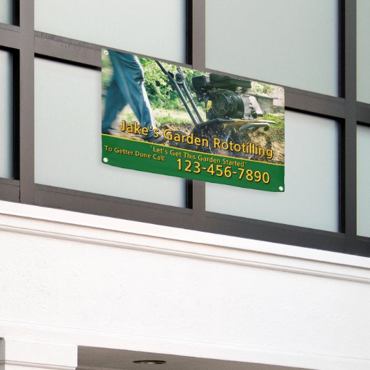 Customize Garden Rototilling Service Business Banner (Äußeres Gebäude)
