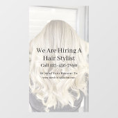 Customize Generic Hair Salon Now Hiring  Fensteraufkleber (Blatt)