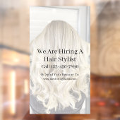 Customize Generic Hair Salon Now Hiring  Fensteraufkleber (Blatt 2)