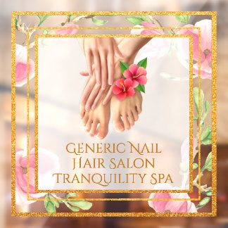 Customize Generic Nail Hair Salon Tranquility Spa Fensteraufkleber