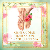 Customize Generic Nail Hair Salon Tranquility Spa Fensteraufkleber (Blatt 3)
